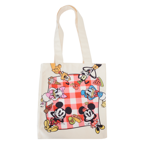 Loungefly Disney Mickey And Friends Picnic Canvas Tote