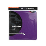 BCW Gaming Z-FOLIO 12-Pocket LX Album Purple Holds 480 Cards Zipper Closure