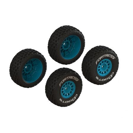 ARRMA ARA-1571 dBoots 'FORTRESS' Tire Set Glued (Blue) (2 Pairs)