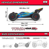ARRMA 1/8 ARA4206V4T1 Typhon 4X4 MEGA 665 Brushed Buggy Blue