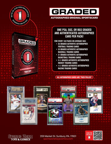 2025 Graded Autograph PSA BGS SGC All Sports Box 1 Autographed card Fo SPORTS ZONE TOYS & COMICS 2025 Graded Autograph PSA BGS SGC All Sports Box 1 Autographed card Fo SPORTS ZONE TOYS & COMICS
