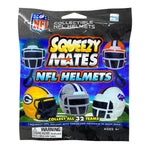 SqueezyMates 2025 NFL Gravity Feed Helmet Figure Box of 24 packs