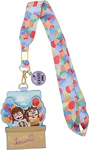 Loungefly Pixar UP 15th Anniversary Lanyard with Cardholder