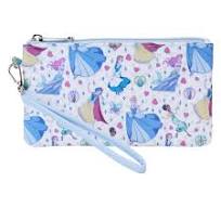 Loungefly Disney Princess Manga Style Nylon Wristlet Wallet/Pencil Case