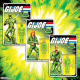 Joe 3 Pk Glow Patrol Green G.I. Joe Super 7 Reaction Action Figure
