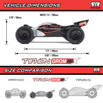 ARRMA ARA2306T1 TYPHON GROM 223S BLX Brushless 4X4 Small Scale Buggy RTR, Silver