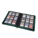 BCW Z-FOLIO 9-POCKET LX ALBUM Green HOLDS 252 CARDS ZIPPER CLOSURE