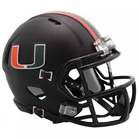 Miami Hurricanes Nights Alternate Speed Riddell Mini Helmet