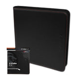 BCW GAMING Z-FOLIO 12-POCKET LX ALBUM Gray HOLDS 480 CARDS ZIPPER CLOSURE