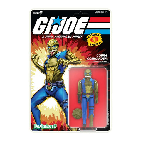 G.I. Joe Cobra Commander Super7 Reaction + Action Figure