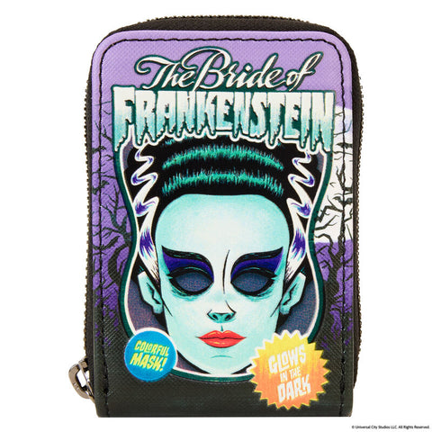 Loungefly Universal Monsters Bride Of Frankenstein Neon Mask Wallet