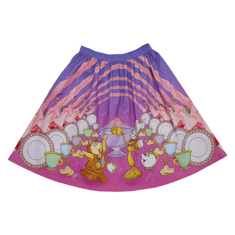 Loungefly SS Disney Beauty And The Beast Core Skirt S-Small