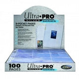 Ultra Pro Silver Series Hologram 9 Pocket Top Load Clear Card Pages (100 per box)
