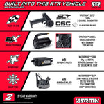 Arrma Quake ARA3537T2 1/10 3S BLX Brushless Monster Truck 223S Green
