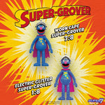 Super-Grover Sesame Street Super 7 Reaction Action Figure in Box