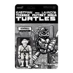 Leonardo TMNT Turtles Comic Greyscale Super7 Reaction Figure