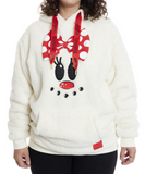 Loungefly Disney Holiday Minnie Sherpa Hoodie Sweatshirt with Mouse Ears S-small