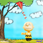 Charlie Brown and the Kite Eating Tree Peanuts Super 7 Reaction Action Figure Diorama Box