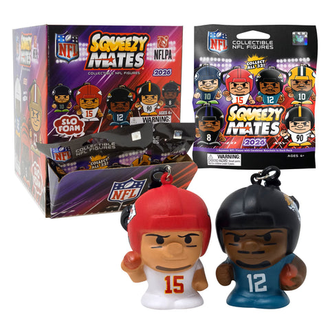 SqueezyMates 2026 NFL Gravity Feed Figure Box of 24 packs