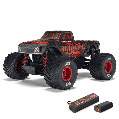 Arrma ARA2137T1 Quake Grom 1/16 Brushed 4X4 Truck RTR Battery Charger Red