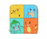 Loungefly Pokemon  Color Block Staters Zip Around Wallet