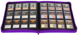 BCW Gaming Z-FOLIO 12-Pocket LX Album Purple Holds 480 Cards Zipper Closure
