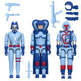 Cobra 3 Pk Glow Patrol Blue G.I. Joe Super 7 Reaction Action Figure