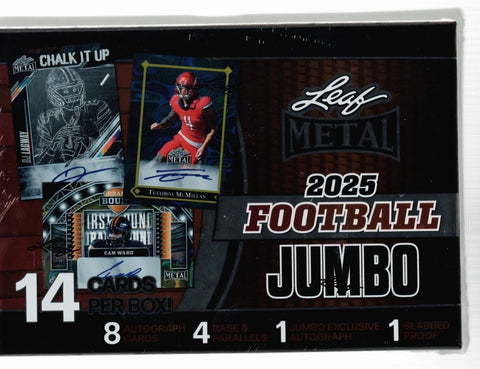 2025 Leaf Metal Football Hobby Jumbo Box
