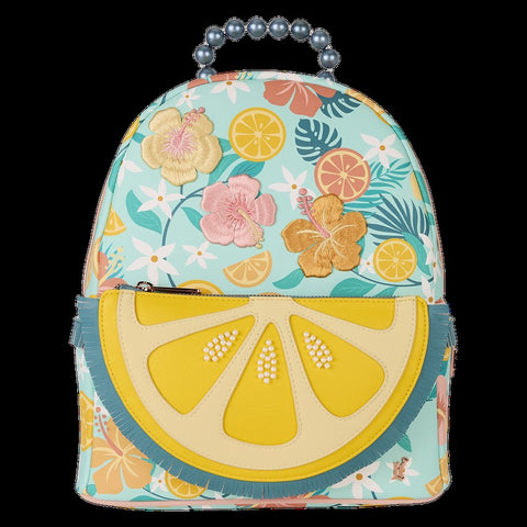 Loungefly Tropical Lemon Floral Mini Backpack