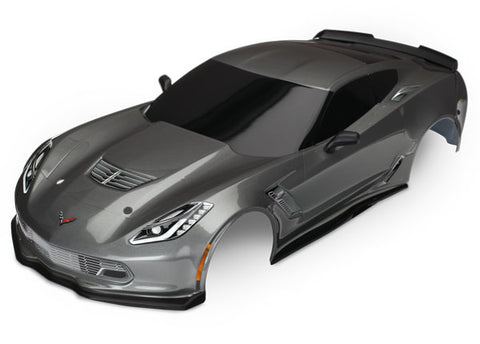 Traxxas 8386A Body Chevrolet Corvette Z06 Graphite painted decals applied