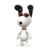 Snoopy Valentines Heart Eyes Peanuts Super7 Reaction Action Figure