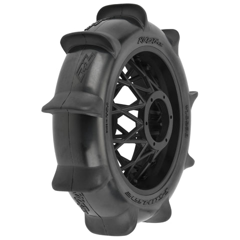 Pro- Line Racing PRO1023810 Roost MX Sand/Snow Paddle Motorcycle Tire Mounted on Black Wheel for Promoto-MX Rear