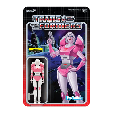 Arcee (Pink & Orange) Transfomers Super7 Reaction Action Figure