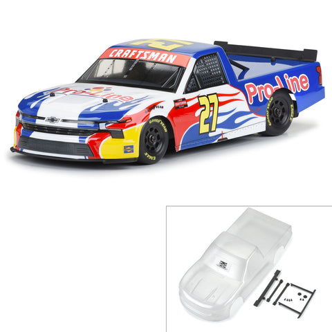 Pro-Line 365300 Pre-Cut 2024 Chevrolet Silverado NASCAR Truck Series Clear Body