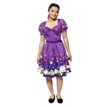 Loungefly SS Disney Rapunzel Floral Lantern Allison Dress L- Large