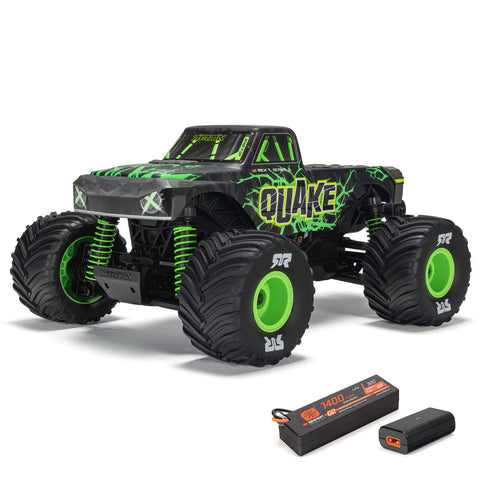 Arrma ARA2137T2 Quake Grom 1/16 Brushed 4X4 Truck RTR Battery Charger Green