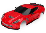 Body, Chevrolet Corvette Z06, red (painted, decals applied)