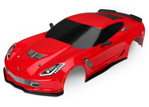 Body, Chevrolet Corvette Z06, red (painted, decals applied)