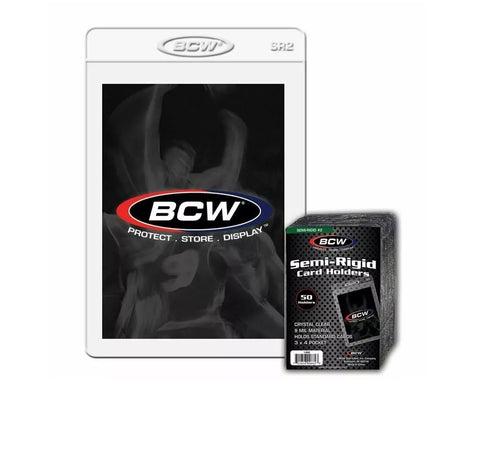 BCW #2 Semi Rigid Card Holders 3 x 4 ( 50 per pack)