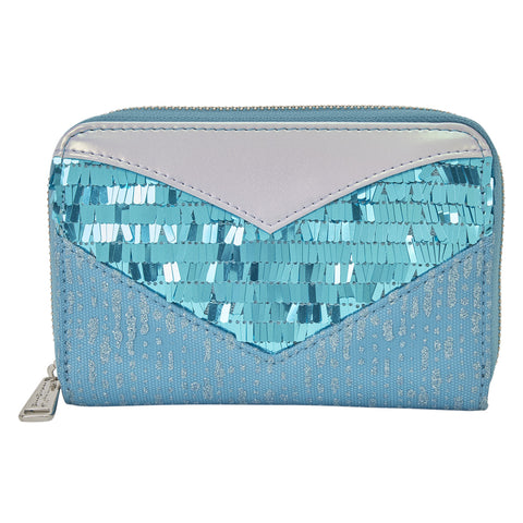 Loungefly Disney Frozen Elsa Glitter Sequin Zip Around Wallet