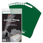 BCW Comic Book Green Tabbed Dividers 7 1/4 X 10 3/4  (25 per pack)