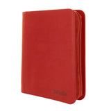 BCW Z-FOLIO 4-POCKET Toploaders Album Red HOLDS 160 Cards Side Loading Zipper