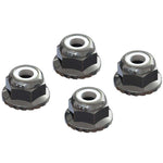 ARRMA AR708008 Flanged Nyloc Locknut 4mm Silver (4)