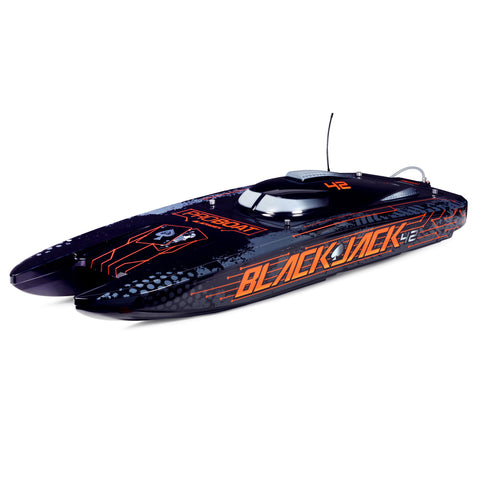 Pro Boat PRB08043T1 Blackjack 42" 8S Brushless Catamaran RTR: Black/Orange