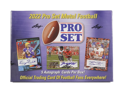 2022 Pro Set Metal Football Hobby Box