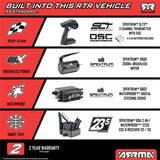Arrma Vorteks ARA4305V4T1 1/10 4x4 3S BLX DSC 223S Red/Silver