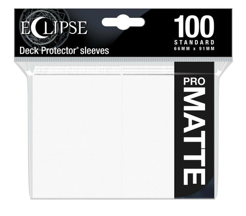 Ultra Pro Eclipse Pro Matte Deck Protector Sleeves 100 ct 66mm x 91mm White