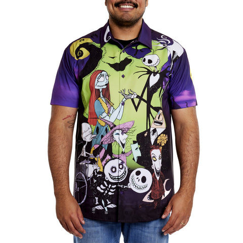 Loungefly Disney Nightmare Before Christmas Camp Button Down Shirt Medium