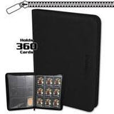BCW GAMING Z-FOLIO 9-POCKET LX ALBUM Black HOLDS 360 CARDS ZIPPER CLOSURE