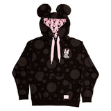 Loungefly Disney Minnie Mouse Floral Rock The Dots Unisex Hoodie Large